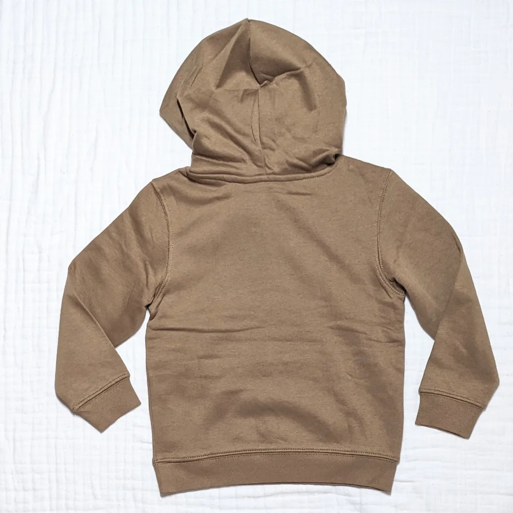 H&M Kid’s Sweatshirt Hoodie Unisex Boy Girl 5 Brown Fleece Pullover Neutral